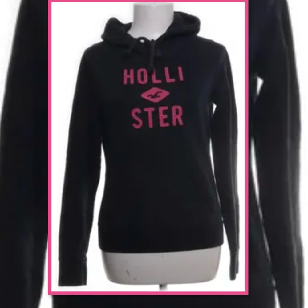 HOLLISTER BLUE PULLOVER HOODIE WITH LOGO M